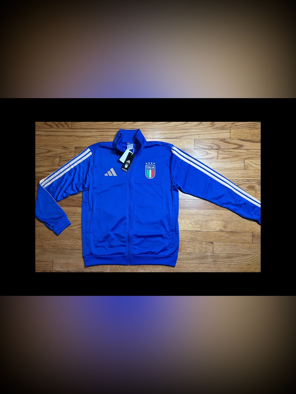 Adidas Italy FIGC DNA Track Jacket Men’s Medium Full Zip NEW!!